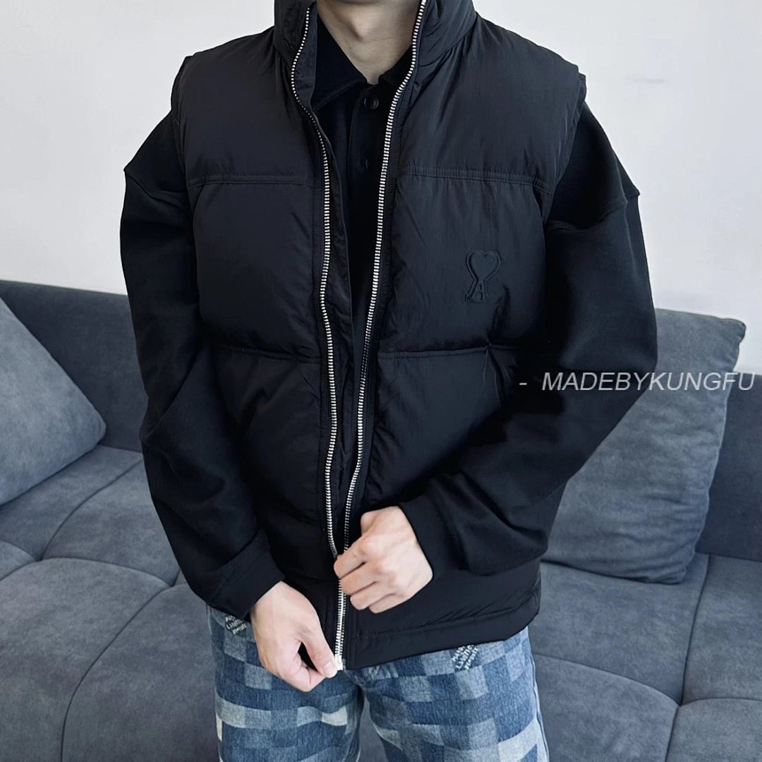 【A+ Item ID 8101 AM1PARIS-Am1 Down Vest (Heart Relief Chest Badge Available In) - Image 29