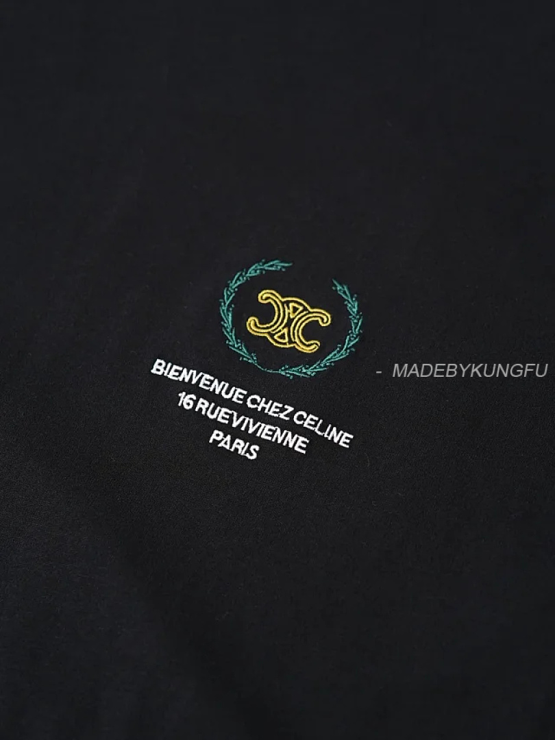 【A+ Item ID 9085 CHANE1 Suede Soft Long Staple Cotton Fabric Round Neck Logo Embroidered Short Slee - Image 20