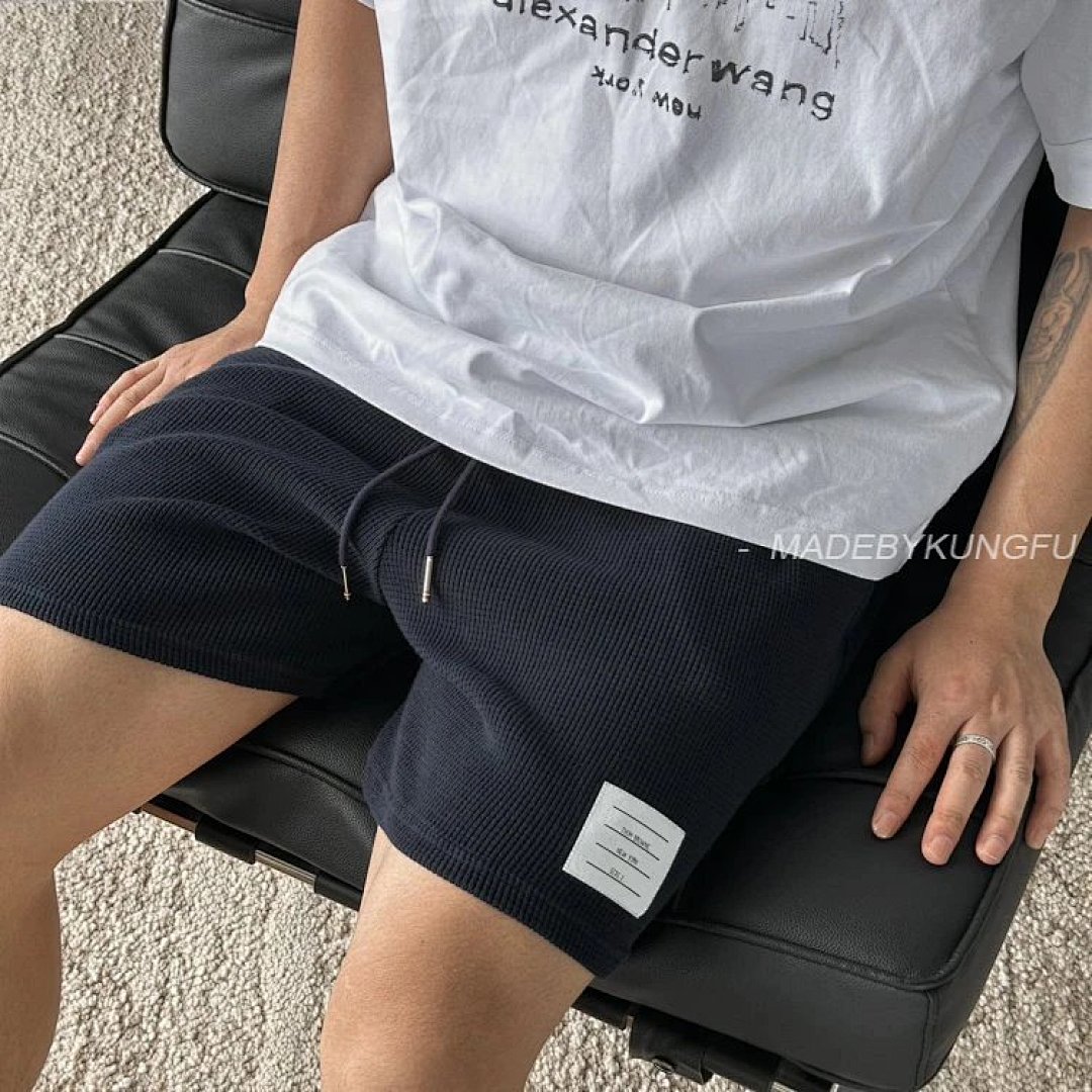 【A+ Item ID 8244 THOM-BR0WNE (_Waffle_ TB Shorts Cotton Texture Casual Navy) - Image 30