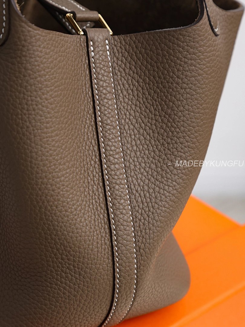 【A+ Item ID 8487 HERME3-Majia-Picoting-Lock-18- Gold Buckle (Calf Leather Vegetable) - Image 16