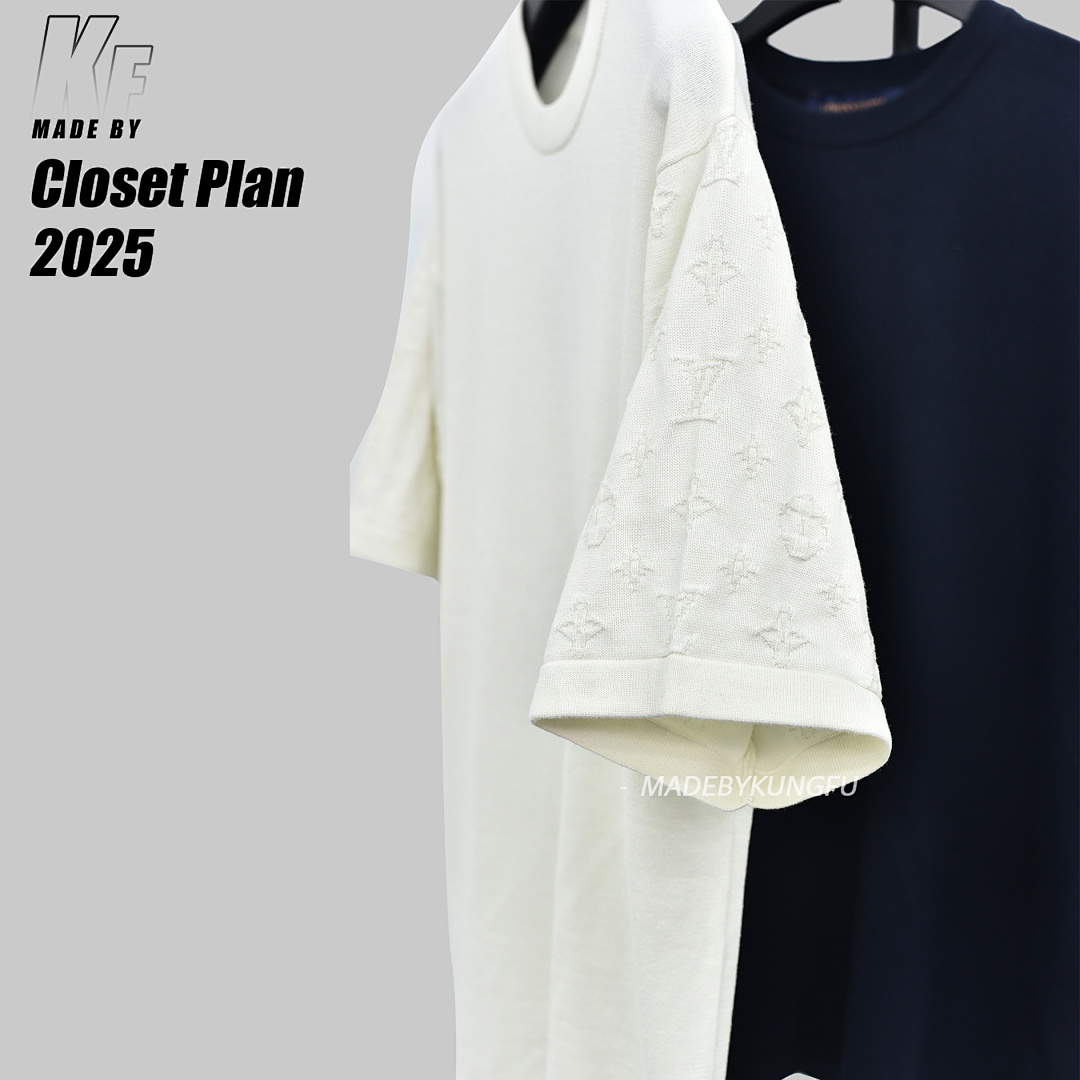 Other 1V Knit Sleeve Jacquard Tee