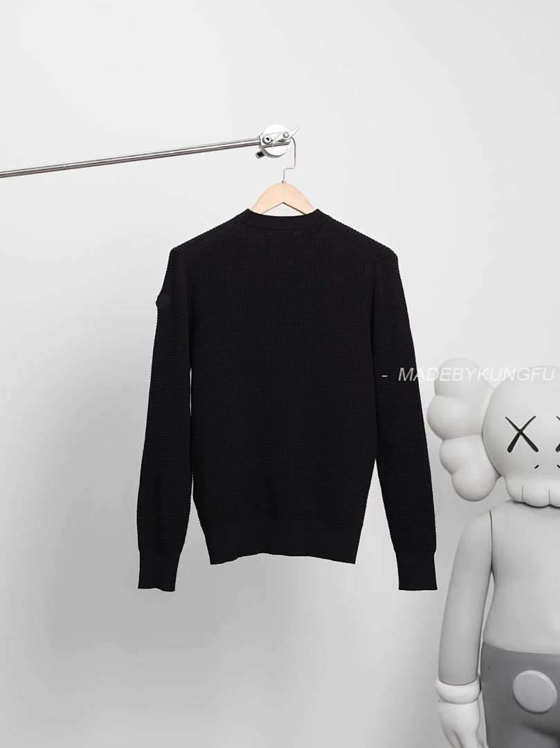 【A+ Item ID 8177 CottonSweater _3D Waffle_ Three Color Logo Round Neck Long Sleeve Knit - Image 12