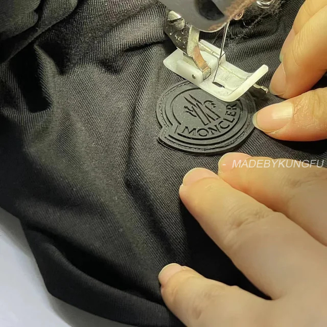 【A+ Item ID 9048 Mon Customized Logo Imported Hot Stamping Material Cotton Jensen Knitted Roun - Image 10