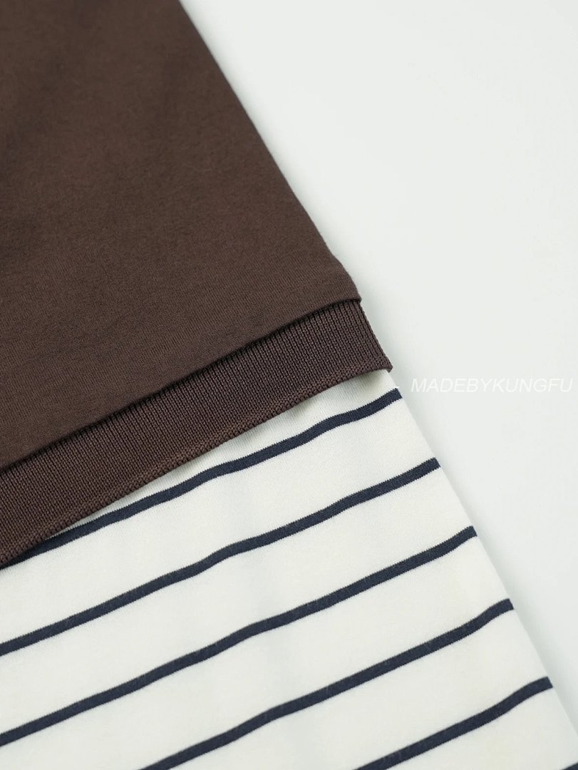 【A+ Item ID 8184 M1U-M1U Miu Long Sleeves “60 Double Combed Cotton ” Relaxed Fit Po - Image 7
