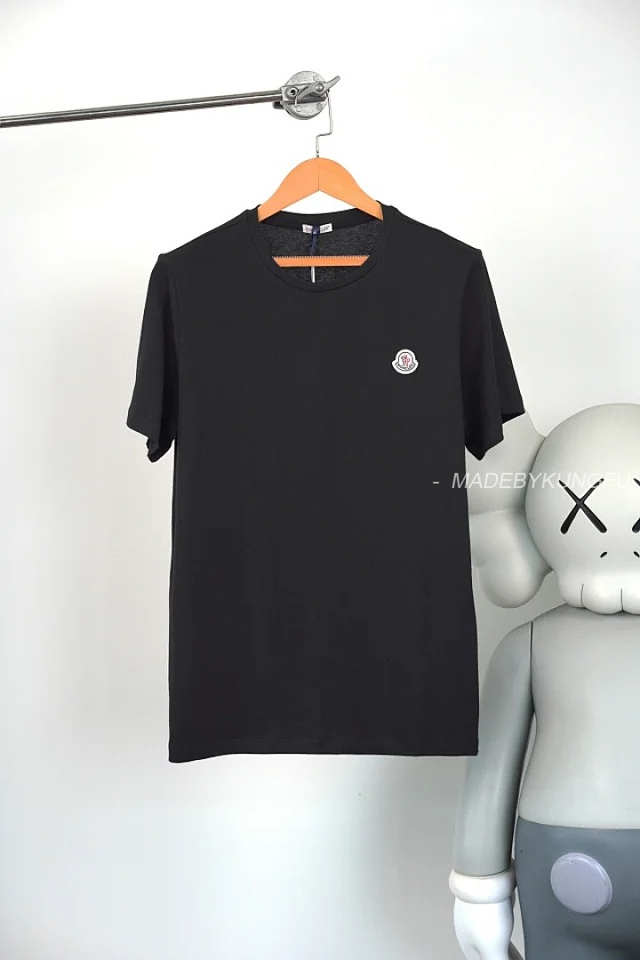 【A+ Item ID 9039 Mon Basic Black And White Gray Short Sleeved Custom Logo Solid Color Round Neck Sh - Image 29