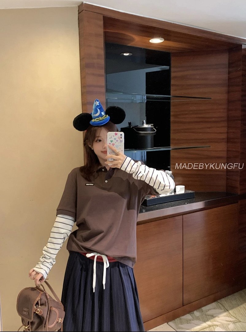 【A+ Item ID 8184 M1U-M1U Miu Long Sleeves “60 Double Combed Cotton ” Relaxed Fit Po - Image 30