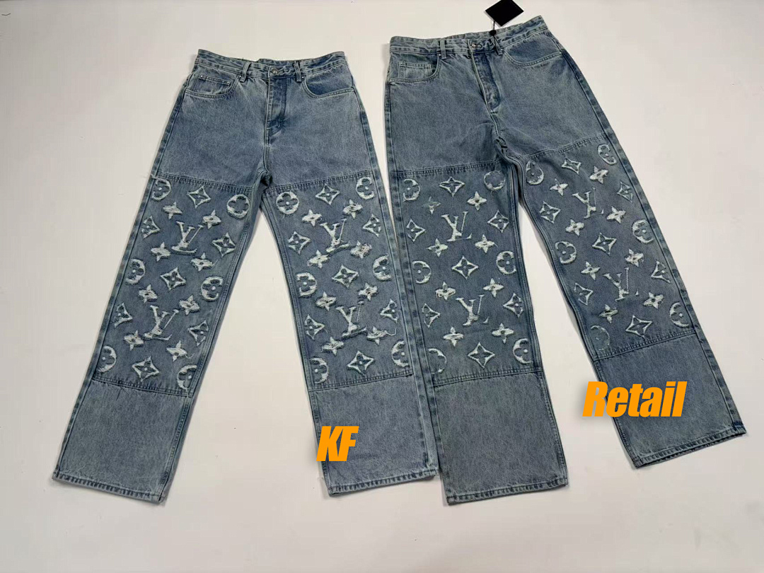 Louis Vuitton 1V Laser Rubbed Jeans - Image 3