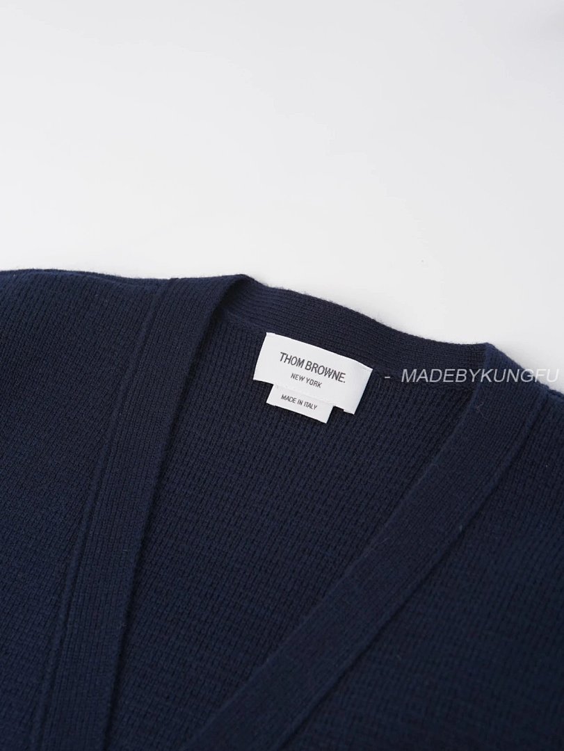 【A+ Item ID 8005 Striped Long Sleeves Single Breasted V Collared Sweater Blue (Same St) - Image 14
