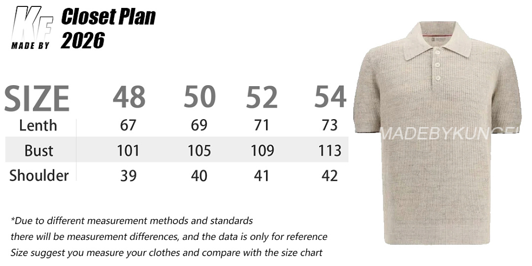 【A+ Item ID 9076 BC Natural Beimu Button Ribbed Knitted Collar Cotton Top Polo Shirt - Image 3