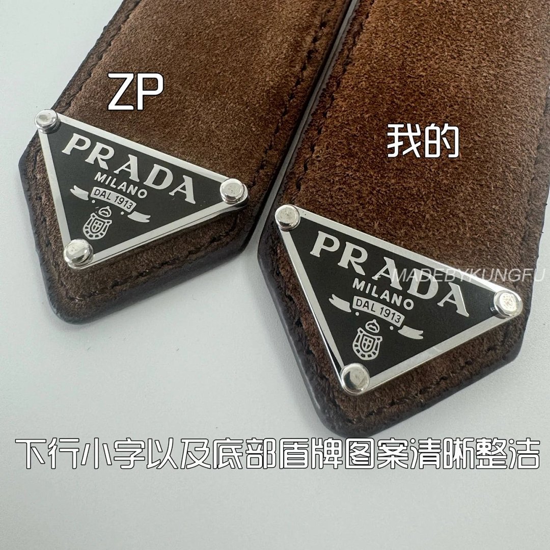 【A+ Item ID 8400 PRD _High Definition Triangle_ Logo Enamel Belt (_Imported Suede_ Bro) - Image 2