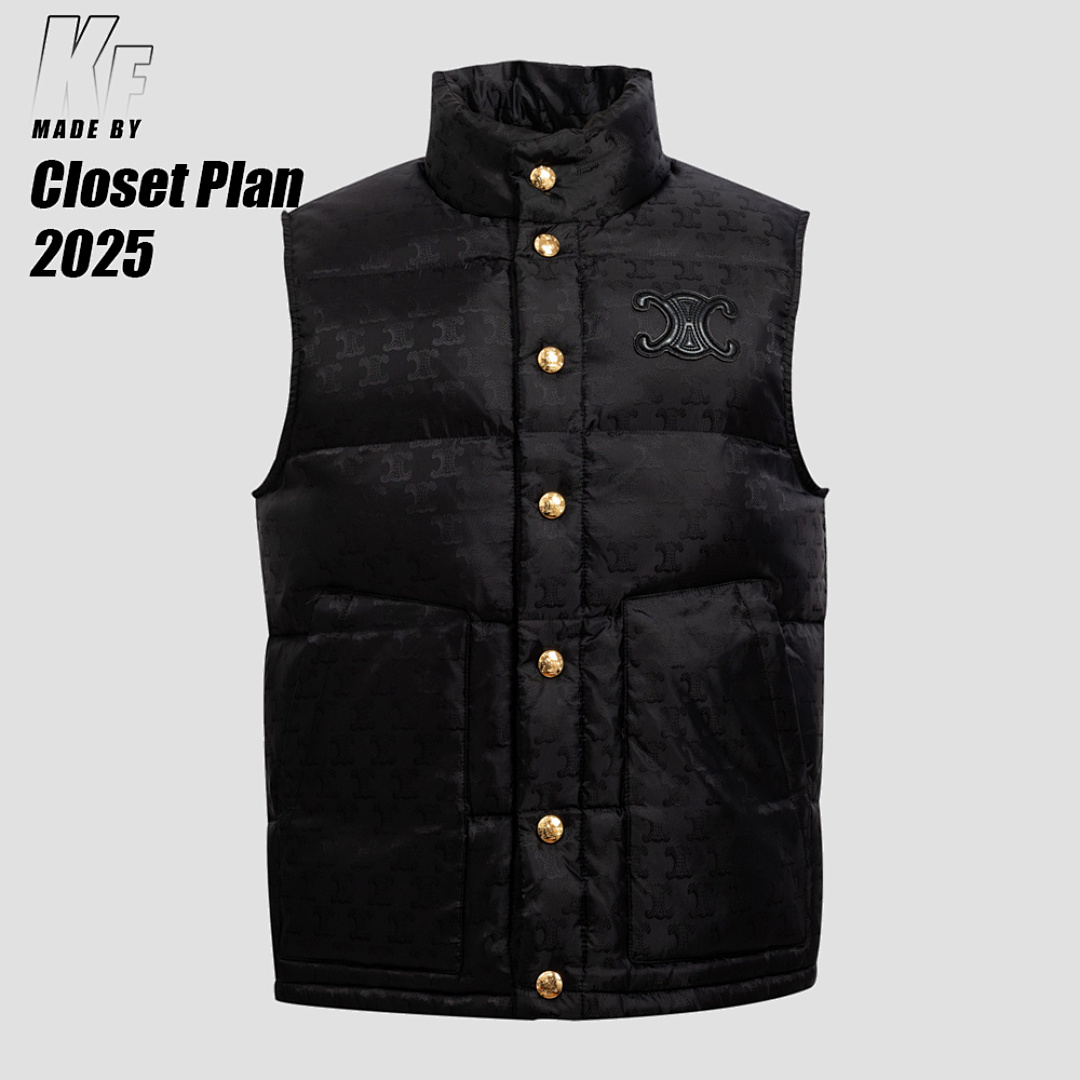 Other CE Dark Print Down Vest