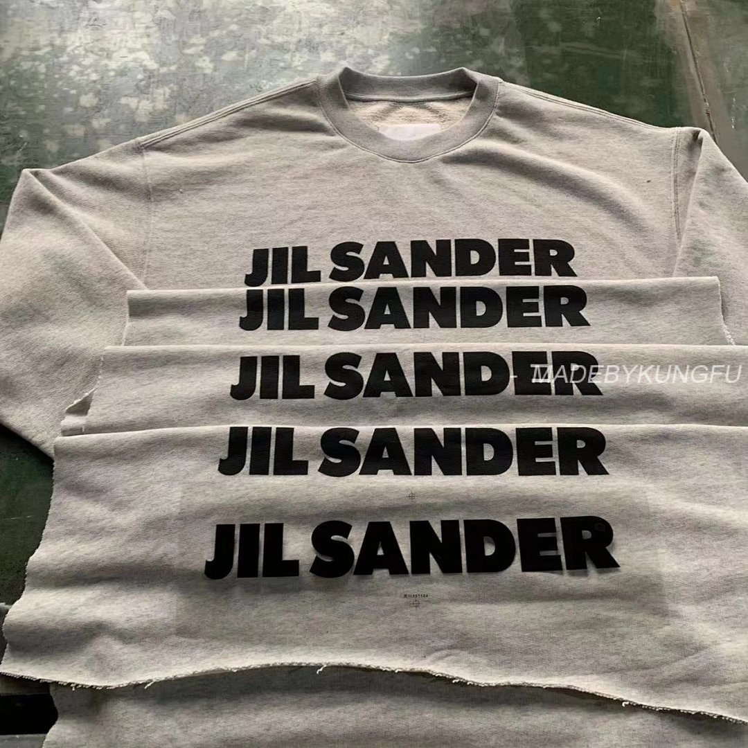 【A+ Item ID 8081 JILSANDER-Logo Printed Sweatshirt (Ribbed Crew Neck Loose Long Sleeve) - Image 36