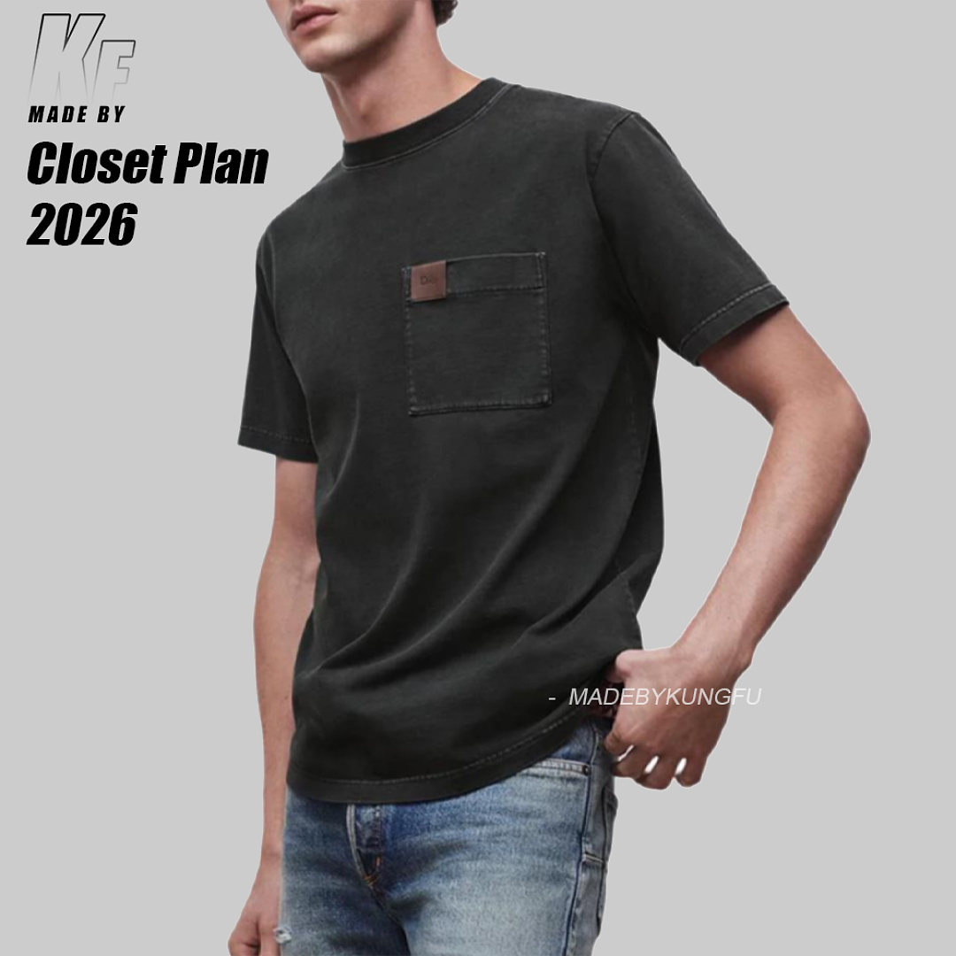 Other Or Leather Patch Pocket Washed Tee