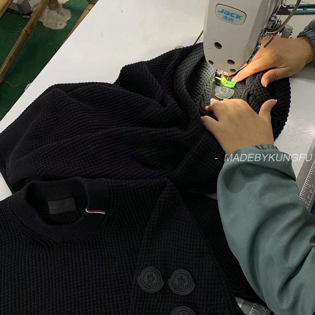 【A+ Item ID 8177 CottonSweater _3D Waffle_ Three Color Logo Round Neck Long Sleeve Knit - Image 23