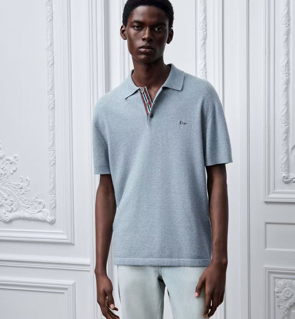 Other Or Wool Blended Knitted Polo Shirt - Image 4