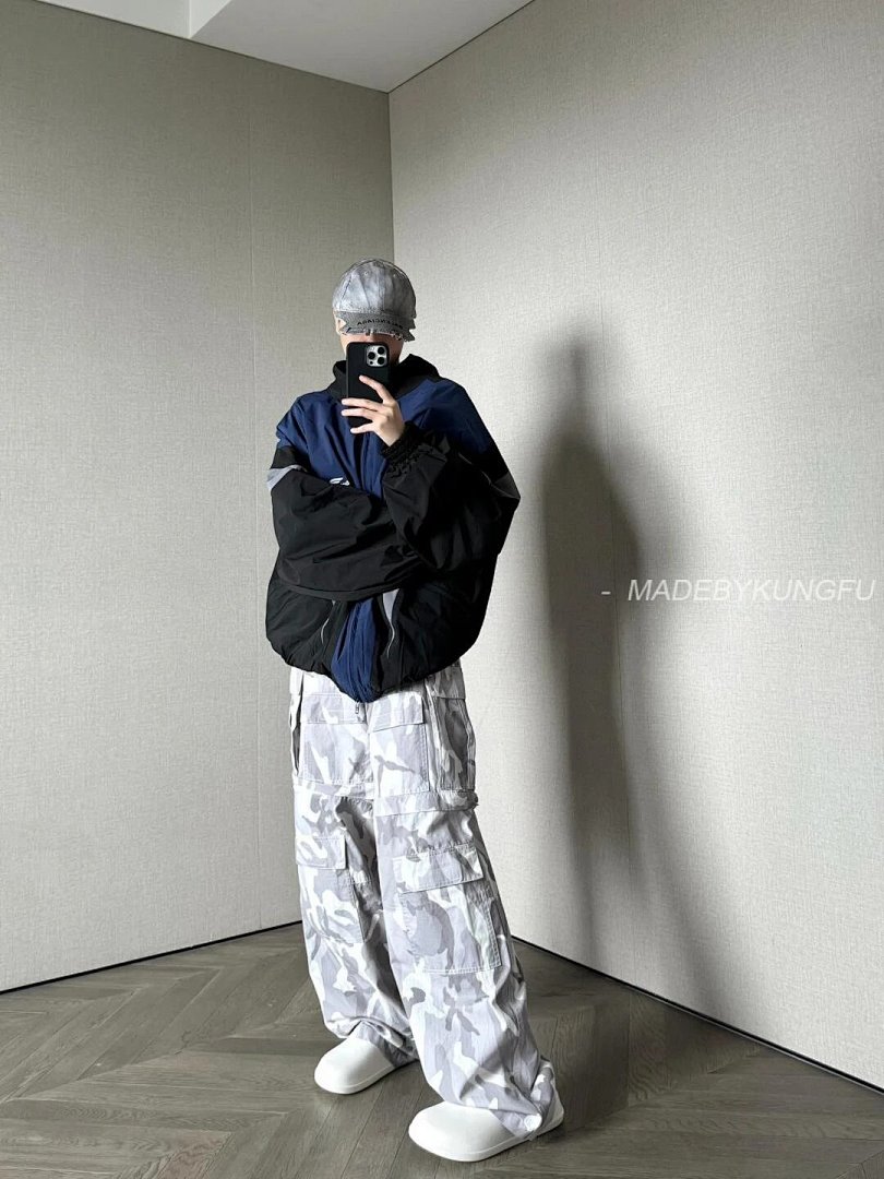 【A+ Item ID 8014 Balenc1@Ga- Paris-2024SS (Tri Color Spliced Windbreaker Coat OVisiz) - Image 31
