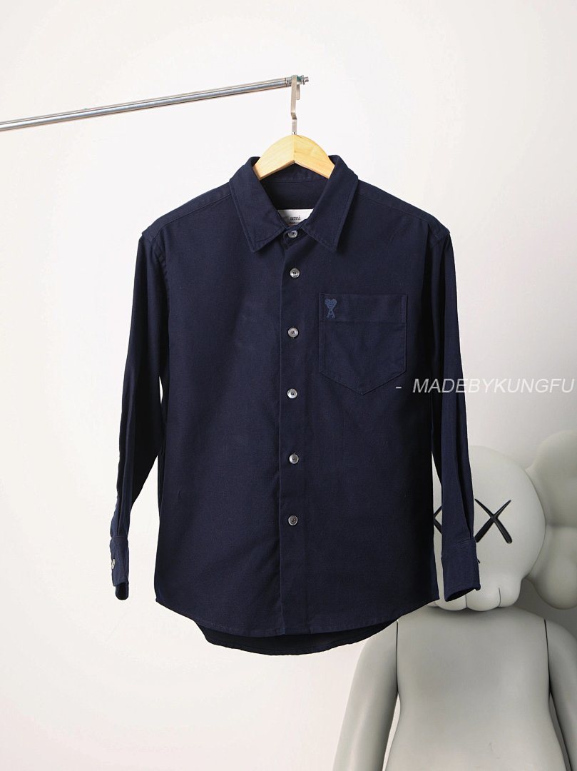 【A+ Item ID 8212 AmiParis-2023Ss Classic (Workwear Pocket Shirt Heavyweight Fabric) - Image 15