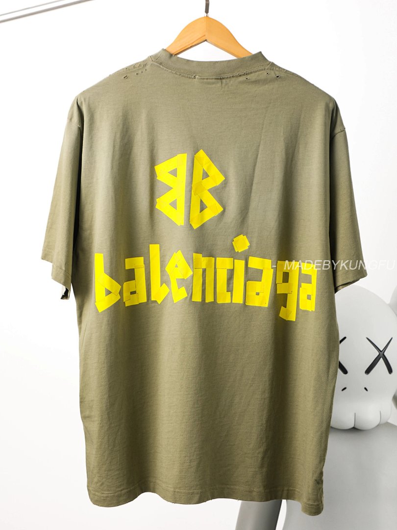 【A+ Item ID 8278 Balenc1Aga (Paris-2023S Pattern Paper Series Short Sleeves Retro) - Image 12