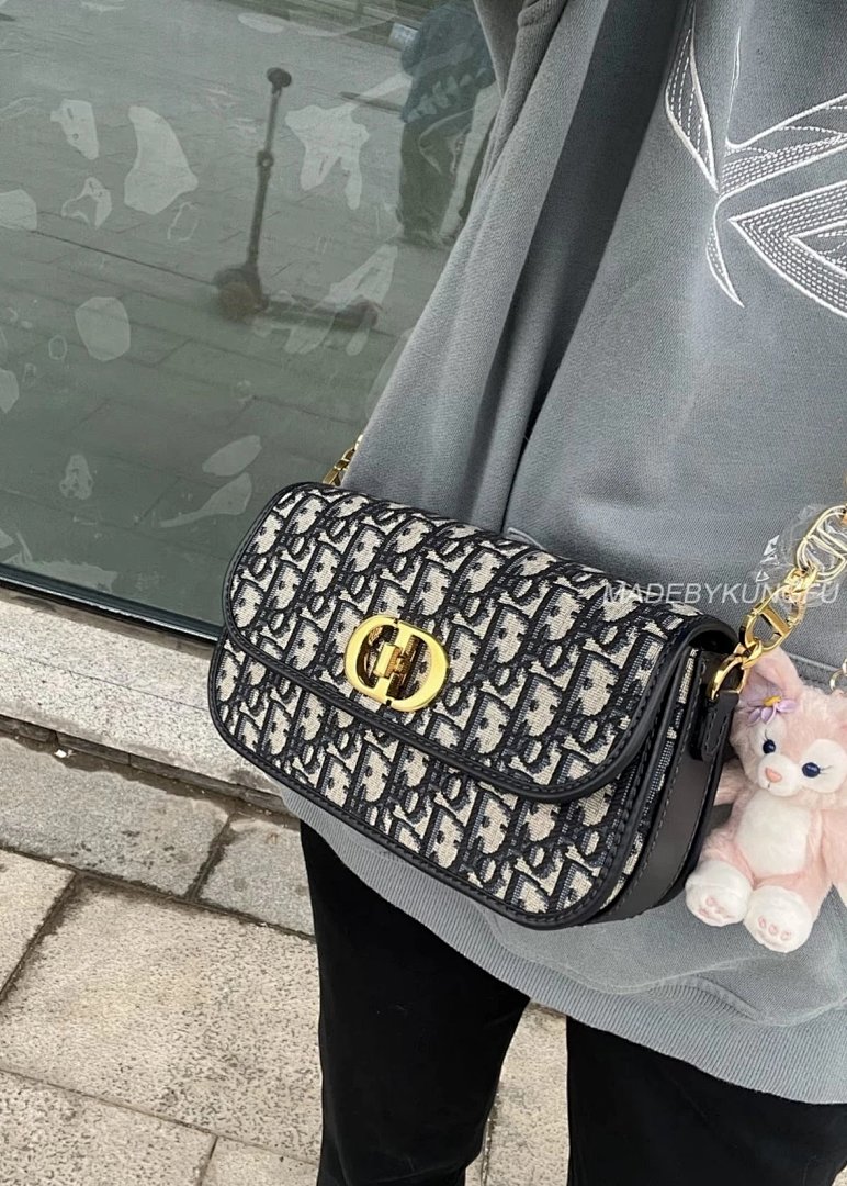 【A+ Item ID 8448 Avenue-CD- Buckle Flap Closure Oblique Printed Fabric Shoulder Crossbo - Image 23