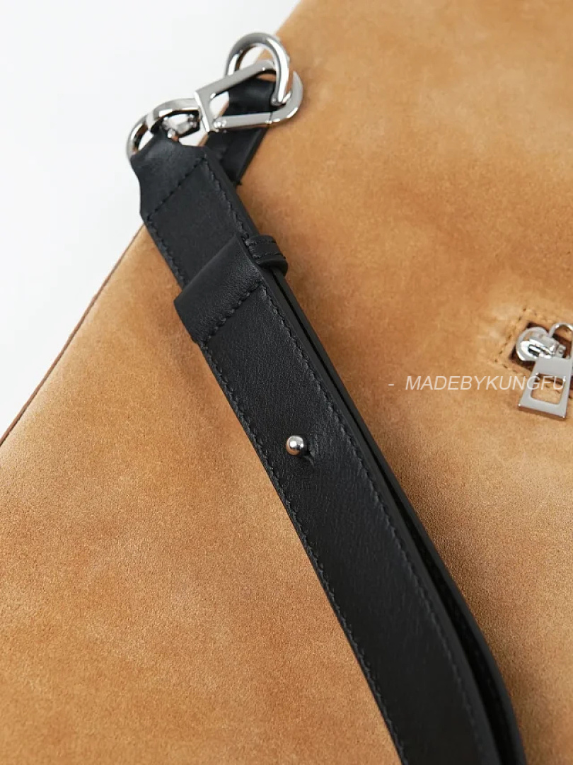 【A+ Item ID 9088 LOE Bob Special Structure Hand-Held Hollowshoulder Bag Imported Thick Suede Folda - Image 28