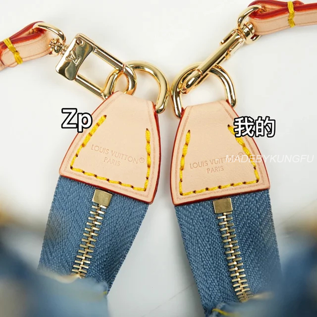 【A+ Item ID 9060 1V PA Denim Danning Chain Head Hanging Fabric Handheld Shoulder Bag Women's (Blue) - Image 31