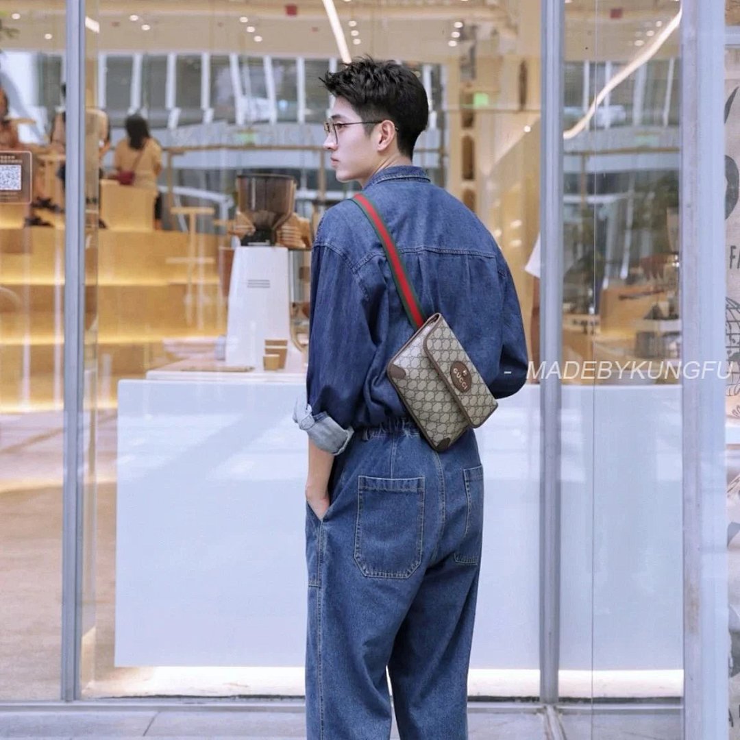 【A+ Item ID 8478 Guc GC Double G Old Flower Embossed Bag Leather Flip Cover Jacquar - Image 7