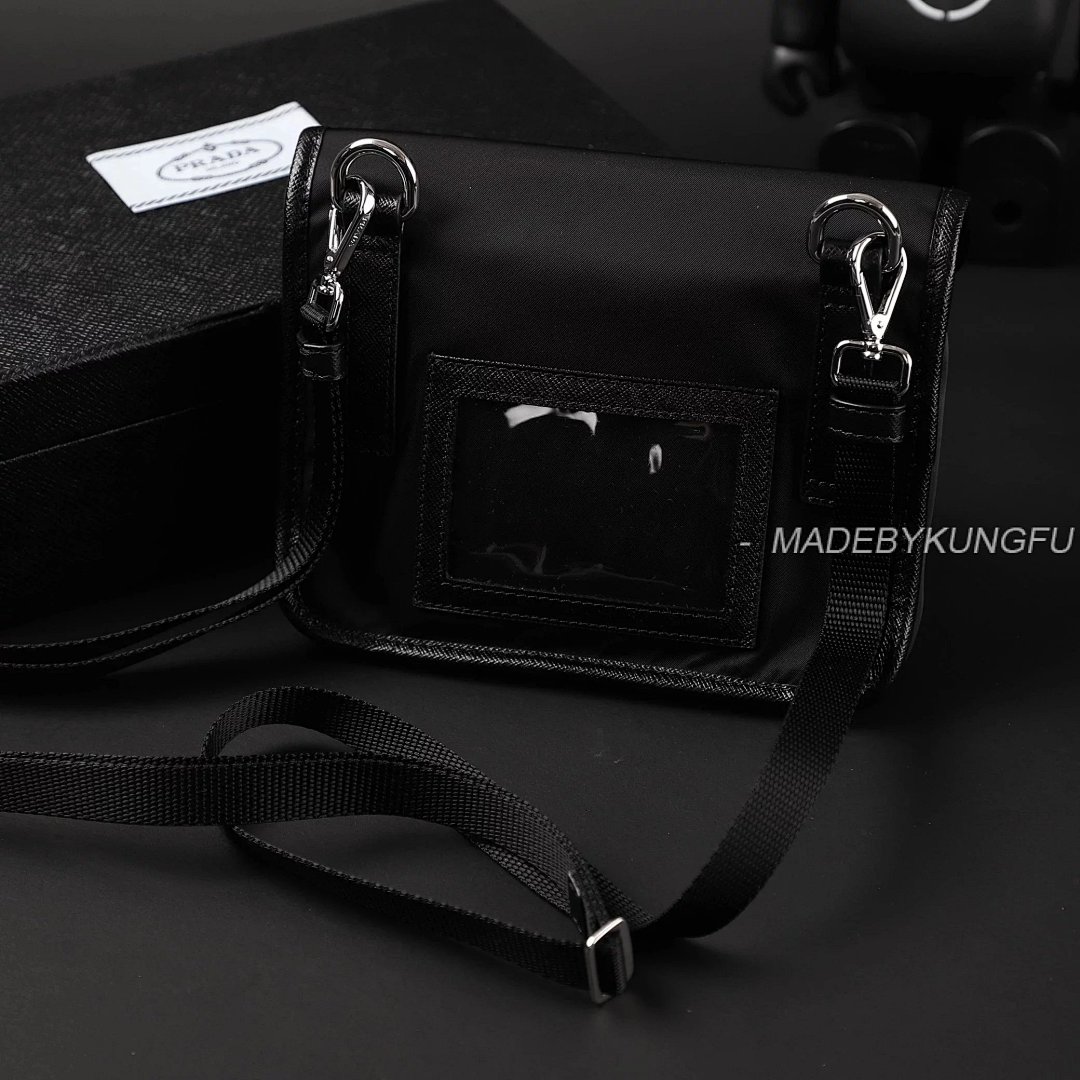 【A+ Item ID 8506 Prad Nylon Leather Phone Bag Tested To Hold 2 Max Models (With Card) - Image 29
