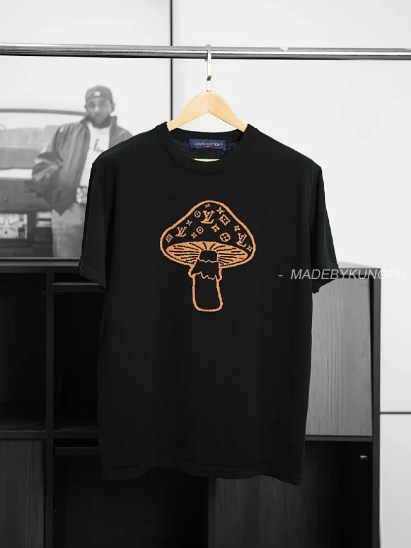 【A+ Item ID 9023 1V Early Spring Men's Series Mushroom Inlaid Flower Round Neck Short Sleeve T-Shir - Image 39