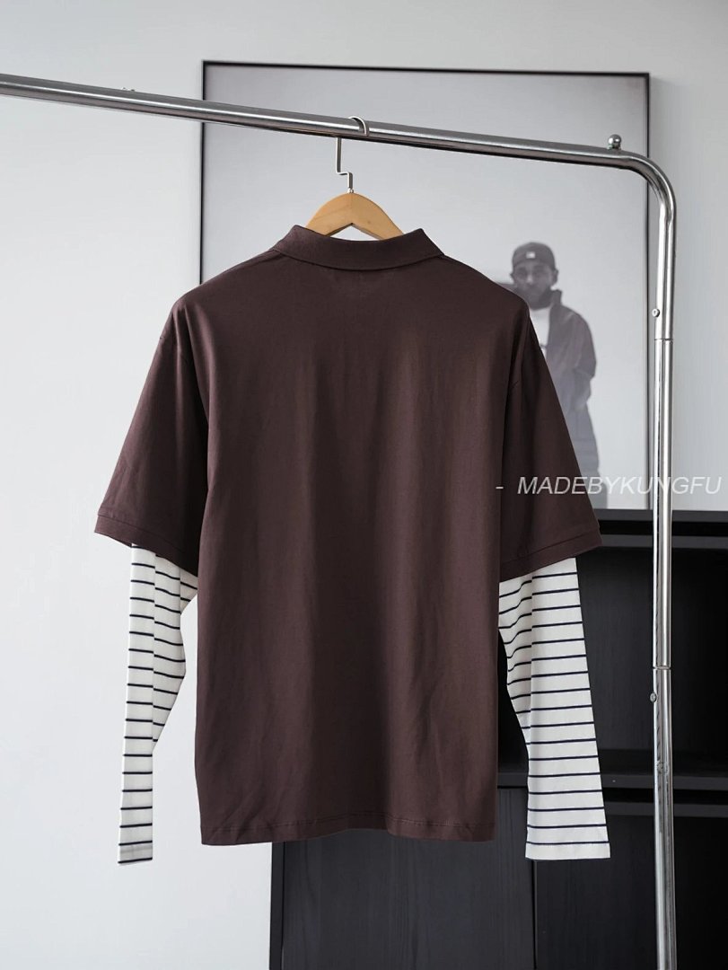 【A+ Item ID 8184 M1U-M1U Miu Long Sleeves “60 Double Combed Cotton ” Relaxed Fit Po - Image 14