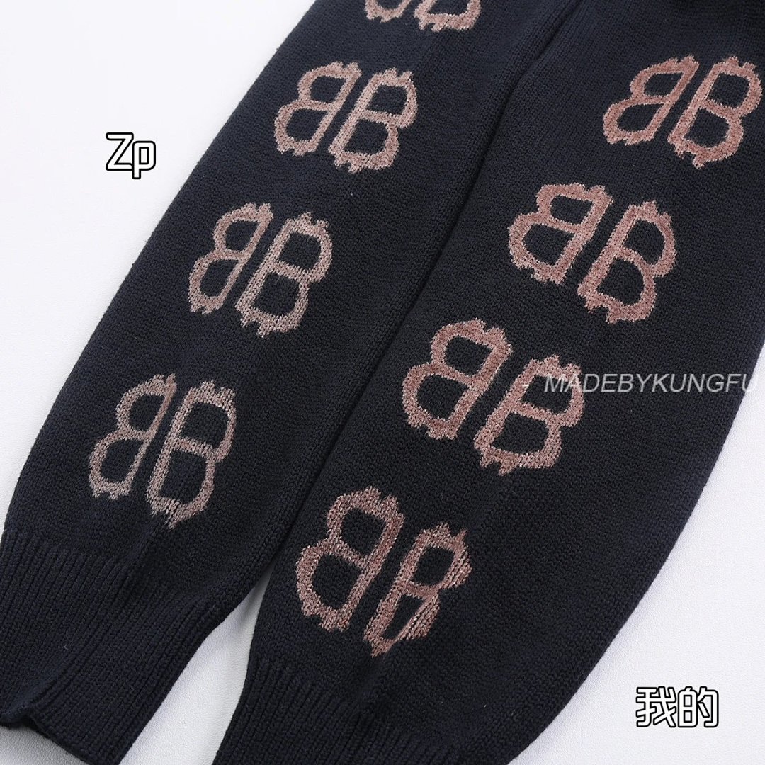 【A+ Item ID 8250 Balenci@Ga- Paris -2024Ss- Mud Dyed Double B Printed Sweater (Turtlen) - Image 20