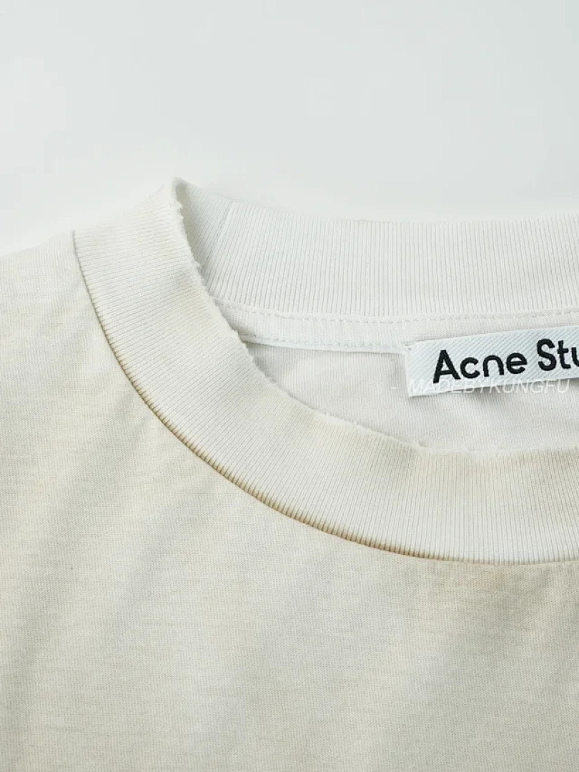 【A+ Item ID 9010 Acne Letter Print Round Neck Off Shoulder Long Sleeved Shirt - Image 25