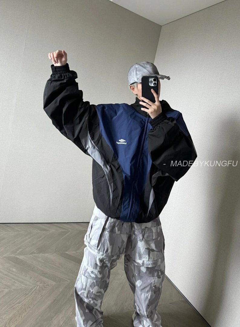 【A+ Item ID 8014 Balenc1@Ga- Paris-2024SS (Tri Color Spliced Windbreaker Coat OVisiz) - Image 29