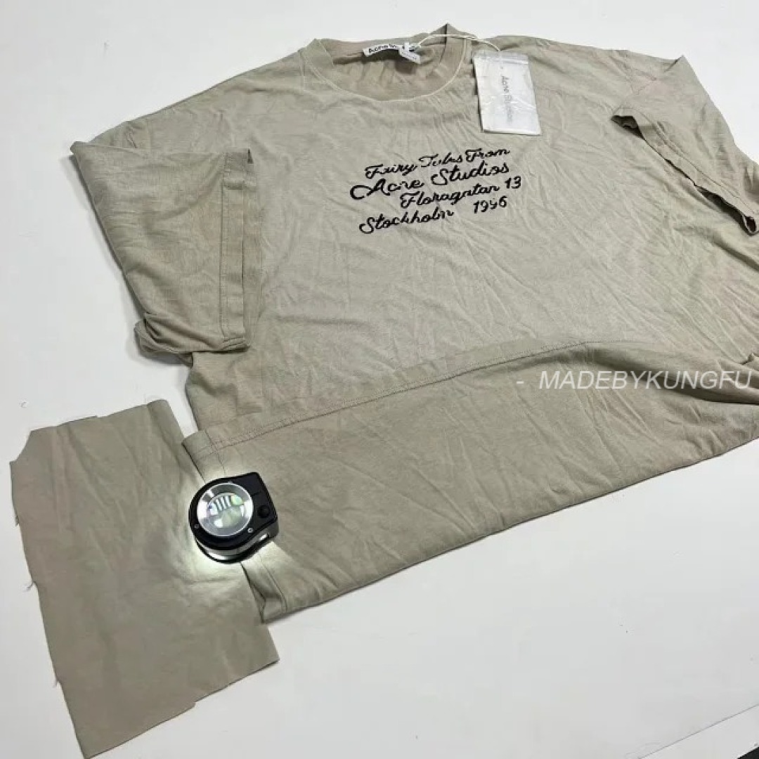 【A+ Item ID 9032 Acne 1996 Flocking Logo Printed Round Neck Loose Short Sleeved T-Shirt - Image 13