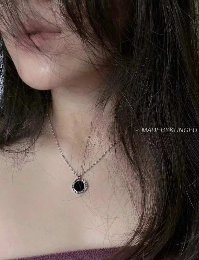 【A+ Item ID 8387 “ Sterling Silver Chain High-End Ceramics Red Agate Material ” - Image 3