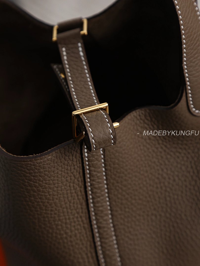 【A+ Item ID 8487 HERME3-Majia-Picoting-Lock-18- Gold Buckle (Calf Leather Vegetable) - Image 21