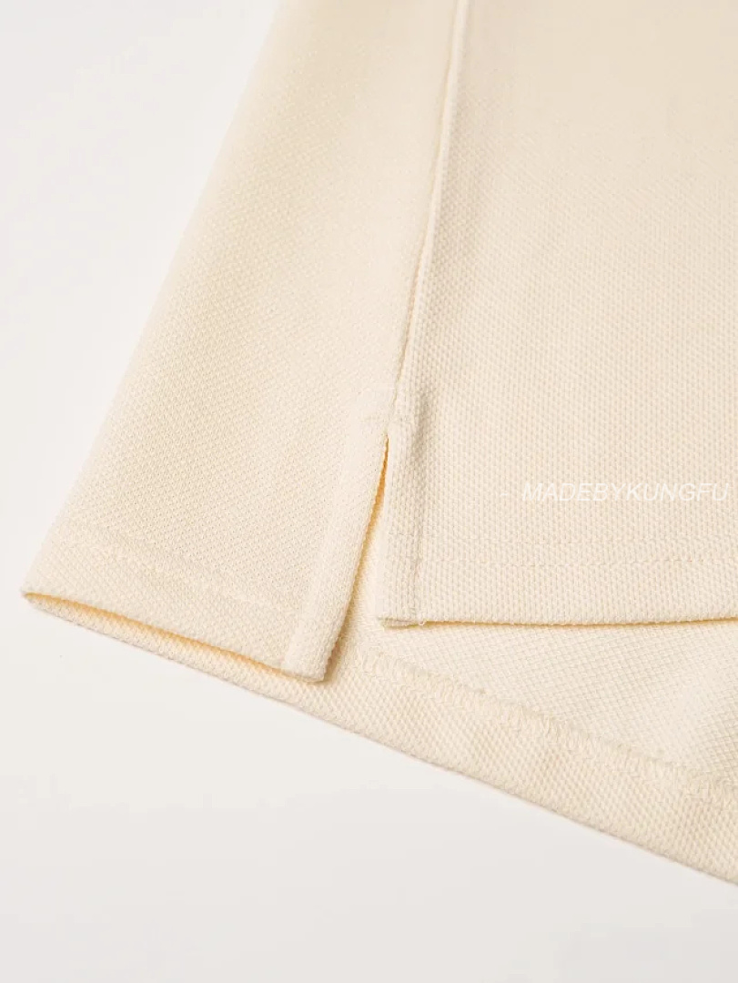 【A+ Item ID 9065 SI Customized Vermilion Cloth FLOOFIT Old Money Style LOGO Button Short Sleeve Pol - Image 17
