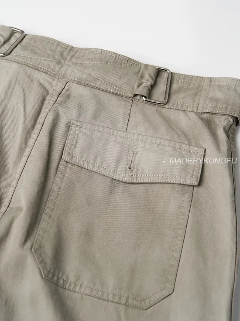 【A+ Item ID 9091 Acne SS26 Big Factory Stained And Washed Solid Color Zipper Work Pants Pocket Casu - Image 11