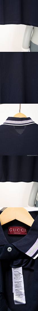 【A+ Item ID 8313 GUCC1-GC-2024Ss-Basic Striped Collar Polo Shirt (High Setting Bead Co) - Image 3