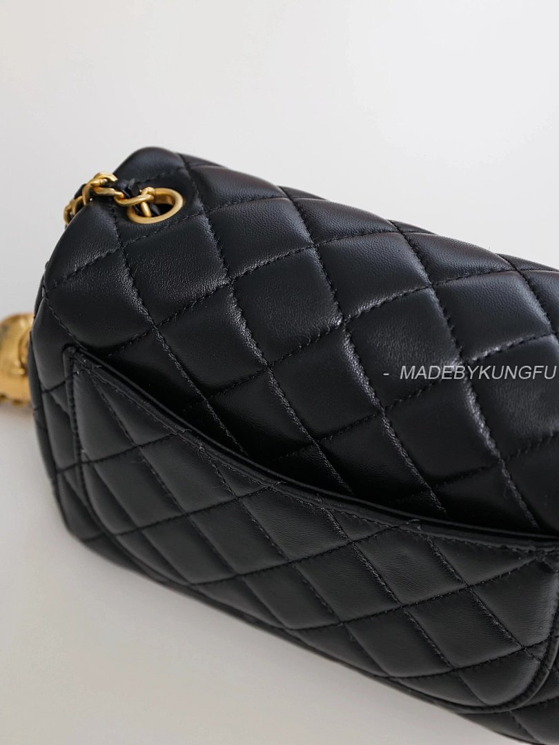 【A+ Item ID 8460 CHANEL (Classic Chain Bag Mini Golden Bead Square Fat Flip Sm) - Image 11