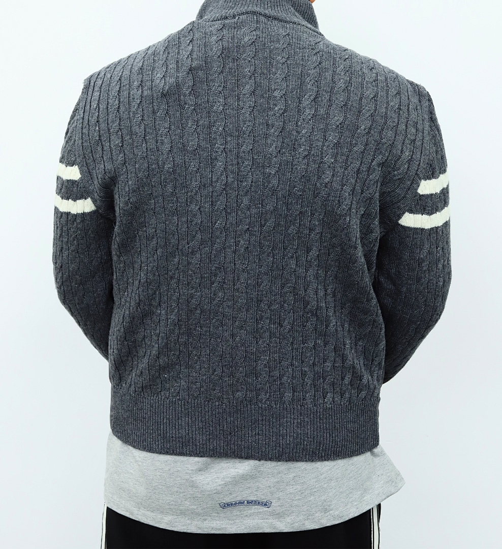 Other Mon Padded Corduroy Wool Cardigan (Grey) - Image 7