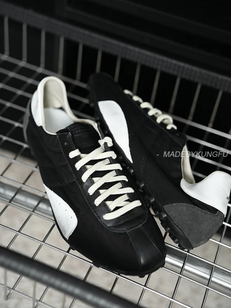 【A+ Item ID 9090 Maison Margiela Sprinters Calf Leather Studded Contrasting Round Toe Lace Up Low C - Image 29