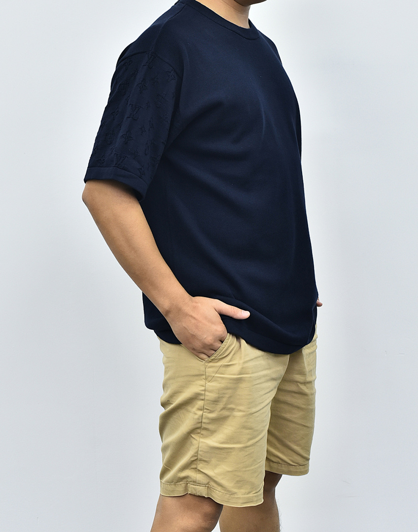 Other 1V Knit Sleeve Jacquard Tee - Image 8