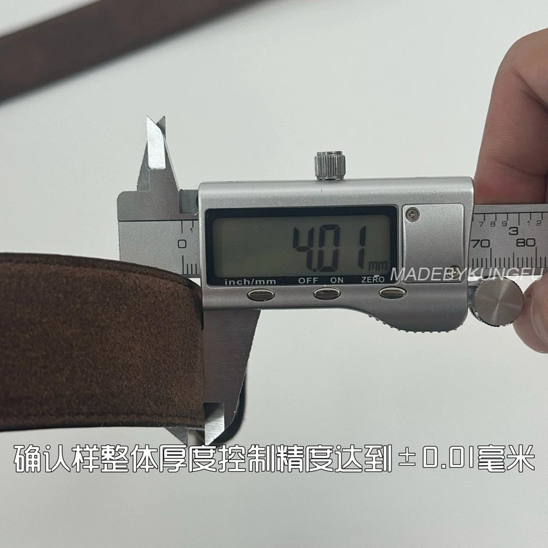 【A+ Item ID 8400 PRD _High Definition Triangle_ Logo Enamel Belt (_Imported Suede_ Bro) - Image 4