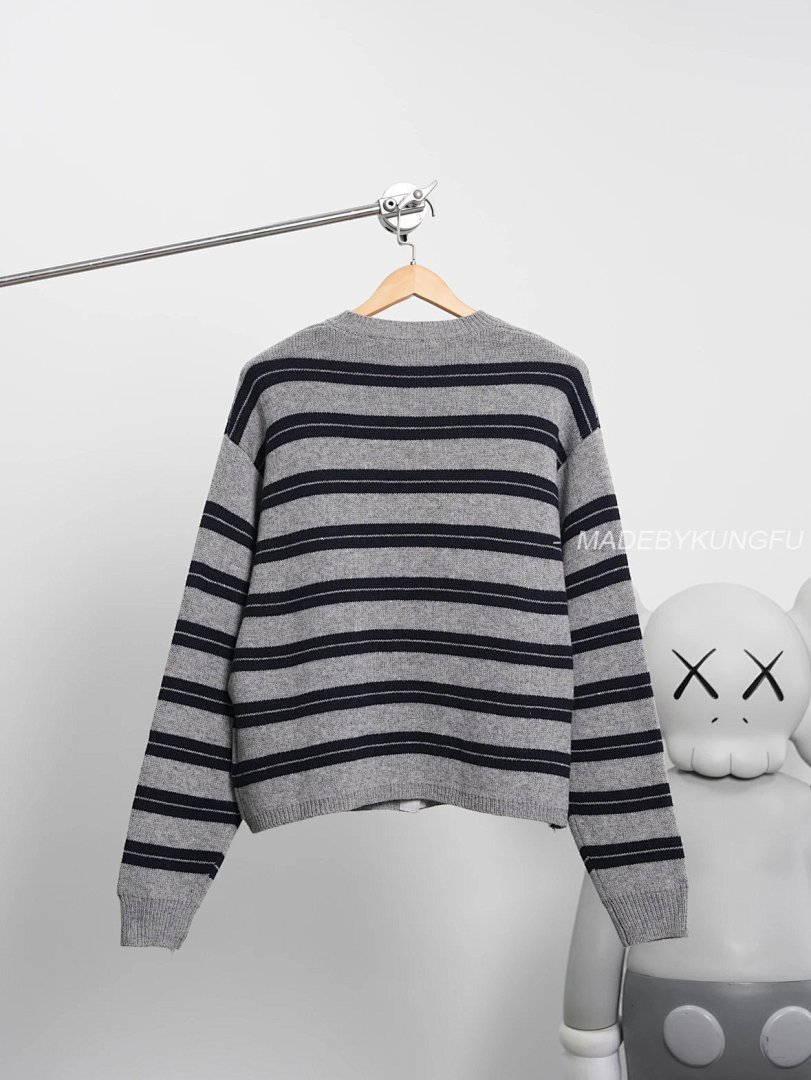 【A+ Item ID 8004 M1UM1U Miu Double-Layer Knitted Logo Patch Cardigan With _Precise - Image 13