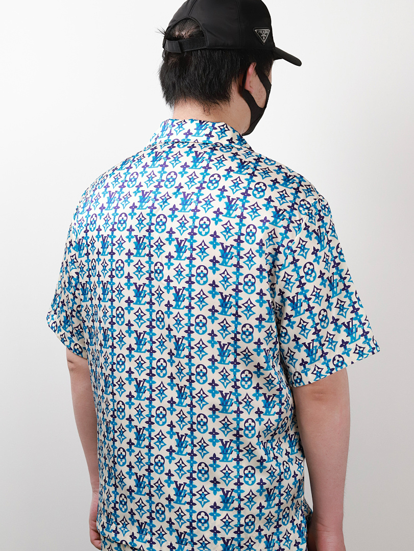 Other 1V Mulberry Silk Blended Cuban Collar Shirt - Image 5
