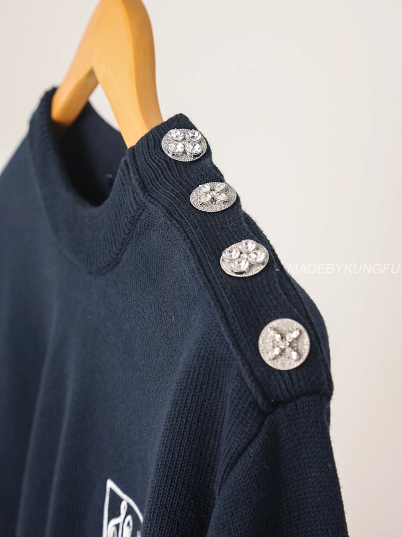 【A+ Item ID 8246 Advanced Customization (Same Style As Wang Jiaer Navy Conch Embroid) - Image 15
