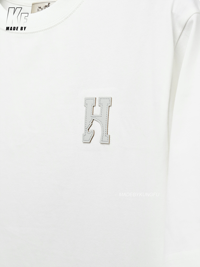 Other Herms Leather Label Embroidered Tee - Image 16
