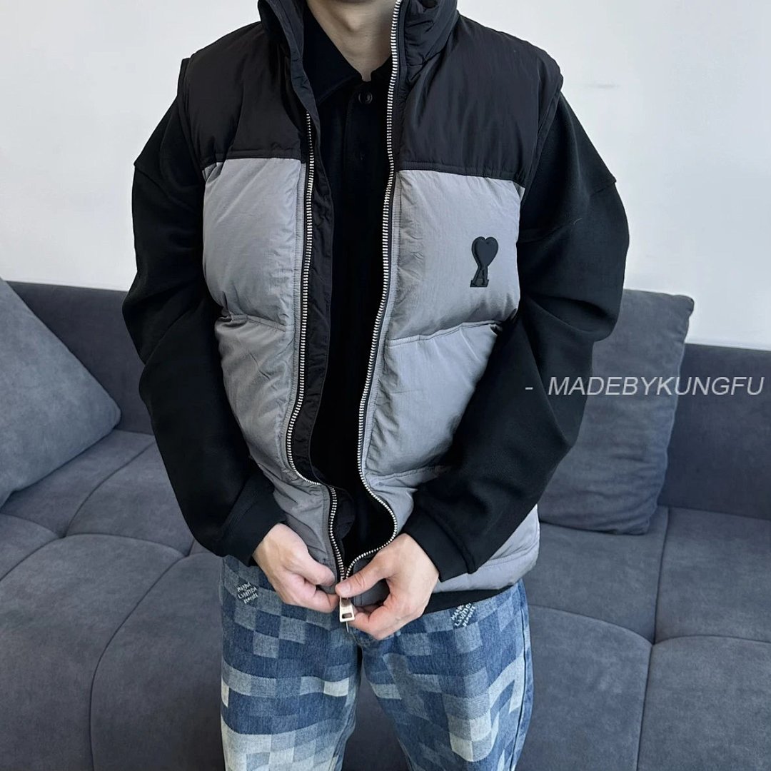 【A+ Item ID 8101 AM1PARIS-Am1 Down Vest (Heart Relief Chest Badge Available In) - Image 25