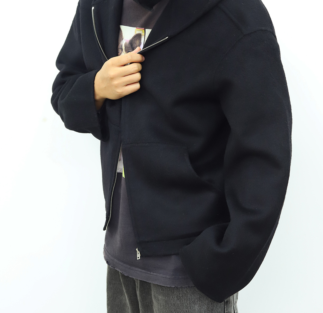 Other Acne Cashmere Wool Blend Double-Sided Zip Hoodie - Image 13