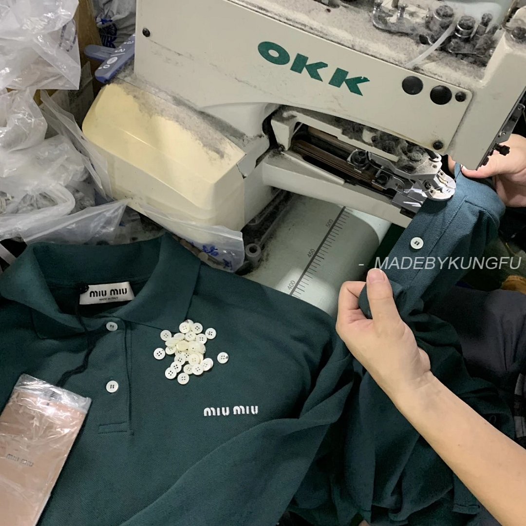 【A+ Item ID 8185 M1UM1U Miu Summer Series -50 Long-Staple Cotton Pique POLO (Green) - Image 33